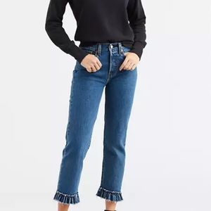 Levi’s Wedgie Straight Ruffle Hem Jeans